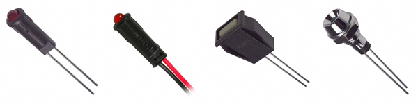 Various styles of Lumex LED panel indicators Various styles of Lumex LED panel indicators